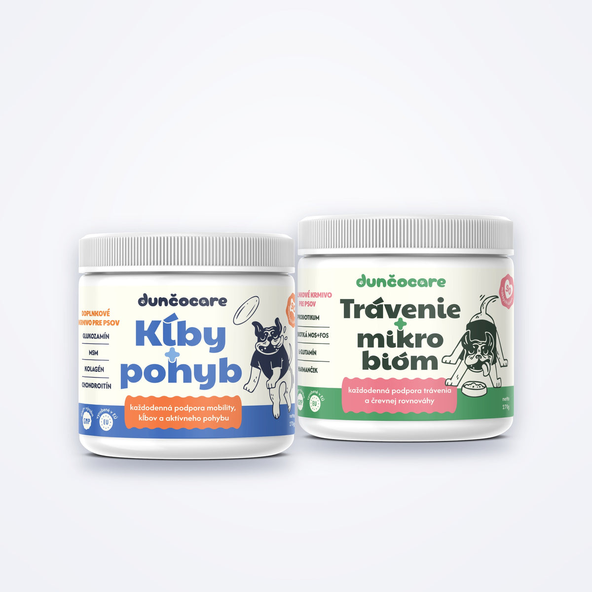 DunčoCare Duo – dózy Kĺby & pohyb a Trávenie & mikrobióm